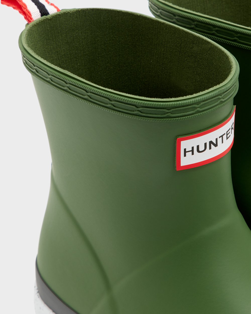 Play Botas Hunter Mujer - Original Short Speckle Rain - Verdes/Blancos - KAFDMZE-27